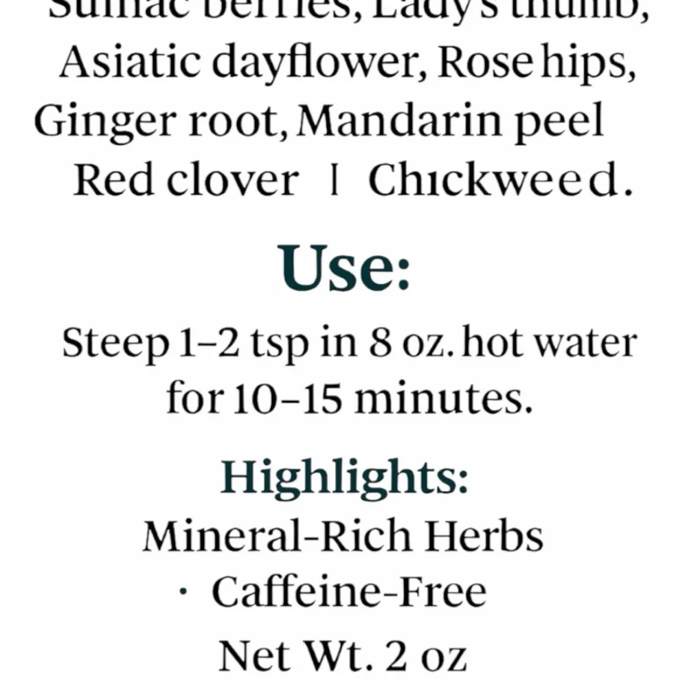 Bone & Tissue Support Tea | Loose-Leaf Herbal Infusion | Caffeine-Free | 2 oz